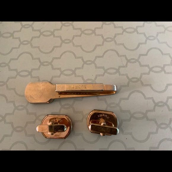 VINTAGE SWANK CUFFLINK AND TIE TACK - Picture 7 of 7